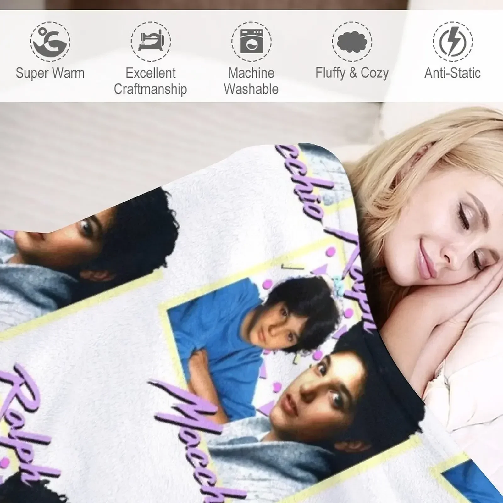 Одеяло 80-х годов Ральф Маккио косплей аниме милые клетчатые одеяла для диванов