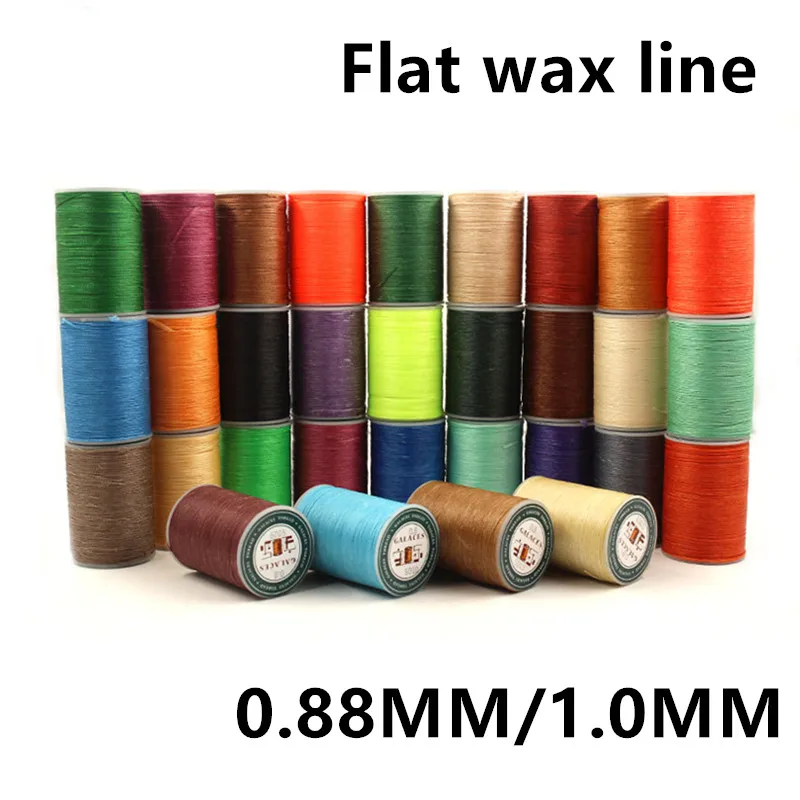 

1Pcs 0.8mm/1.0mm Flat Wax Wire For Leather Craft Hand Stitching Thread