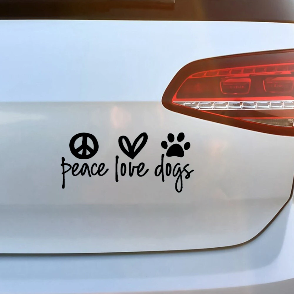 Автомобильные водонепроницаемые виниловые наклейки с надписью Peace Love