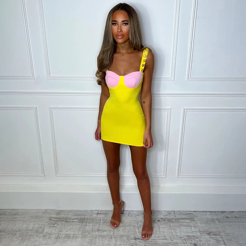 Летние платья Fandy Lokar на бретелях модное женское платье с металлическими