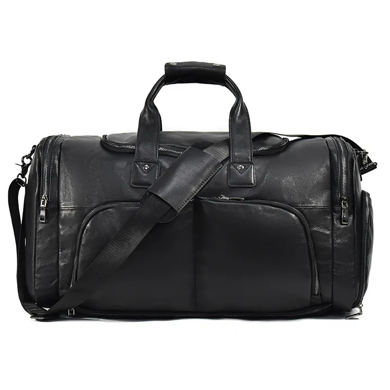 Large Travel Handbags Real Cowhide Men's Leather Travel bags Duffle Bag Weeker Bags Soft Cowhide Men Women Travel Luggage Bag