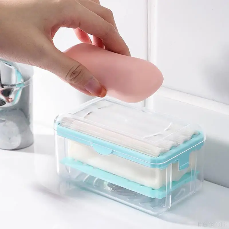 

1Pcs Multifunctional Soap Dish Hands Free Foaming Soap Box Scroll Foaming Draining Soap Tray Soap Rack Bathroom Accessories