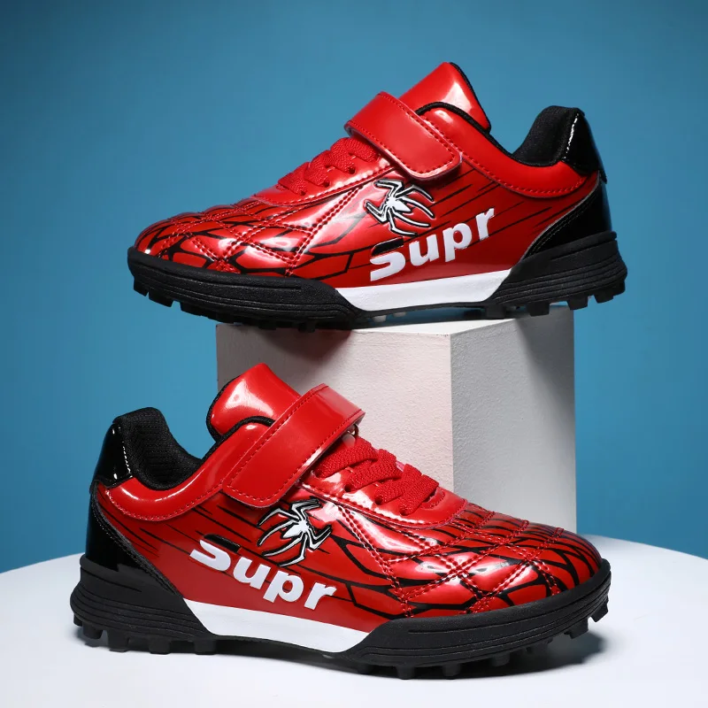 Professional TF HOOK&LOOP Children's Soccer Shoes Breathable Anti-slip Kids Football Sneakers Comfortable Sports Shoes For Boys