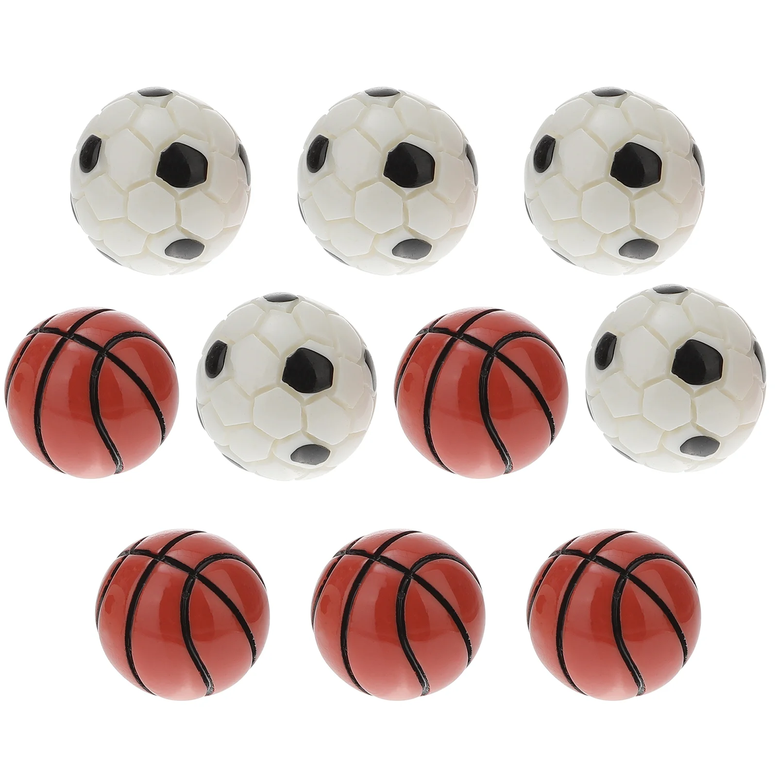

10 Pcs Mini Toy Football Basketball Fairy Field Accessory Miniature Scene Footballs Soccer Child