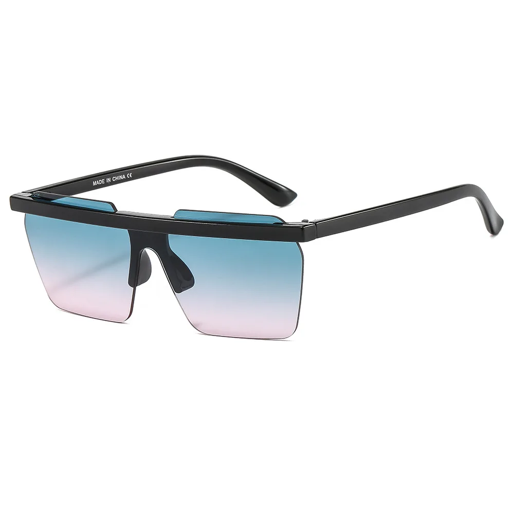 

New European and American Fashion Rimless Sunglasses Outdoor Sports Goggles Large Frame Sunglasses Ladies UV Protection Glasses