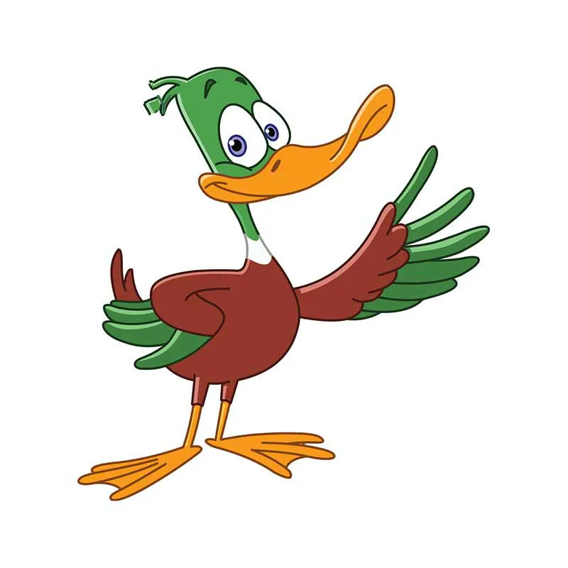 

Personality Duck Fine Vinyl Car Stickers Waterproof Body Car Waterproof Laptop Decals Cover Scratches Windows PVC13x10cm