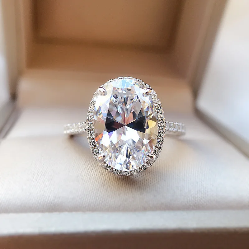 

Новый стиль, кольцо 9*13, бриллиантовое кольцо, большой указательный палец, модные ювелирные изделия из серебра пробы