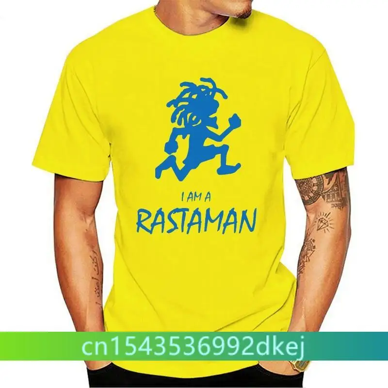 

Забавные Рубашки с круглым вырезом и коротким рукавом am a Rastaman Rastafari, Мужская футболка с принтом, повседневные топы