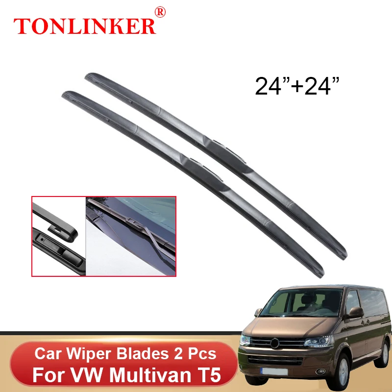 

Щетки стеклоочистителя TONLINKER для Volkswagen VW Multivan T5 2006 2007 2008 2009 2010 2011 2012 2013 2014 2015, автомобильные аксессуары, щетки стеклоочистителя переднего сте...