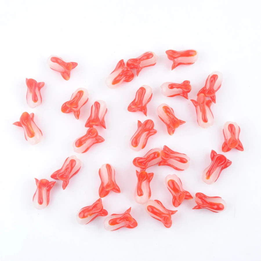 

50pcs Red Dichroic Glass Chinese Cabbage 20x10MM Loose Beads Spacer Accessories For Bracelet Necklace DIY Jewelry Making TW3056