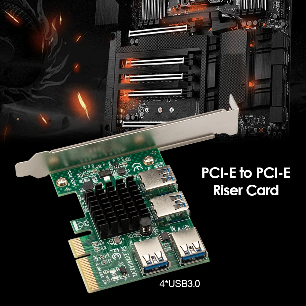 

Удлинитель PCI-E, адаптер от 1 до 4, слот PCI-Express, USB 3,0, переходник, усилитель карты, адаптер, разъемы для компьютерной карты