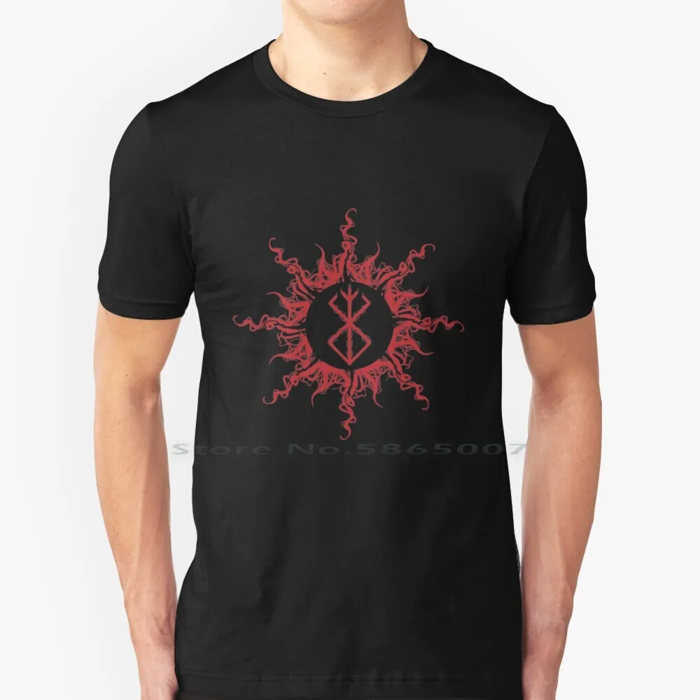 

Berserk Brand Poster T Shirt 100% Cotton Vikings Berserker Shinji Ikari Cartoon Berserk Brand Sleeve Dark Griffith Japanese