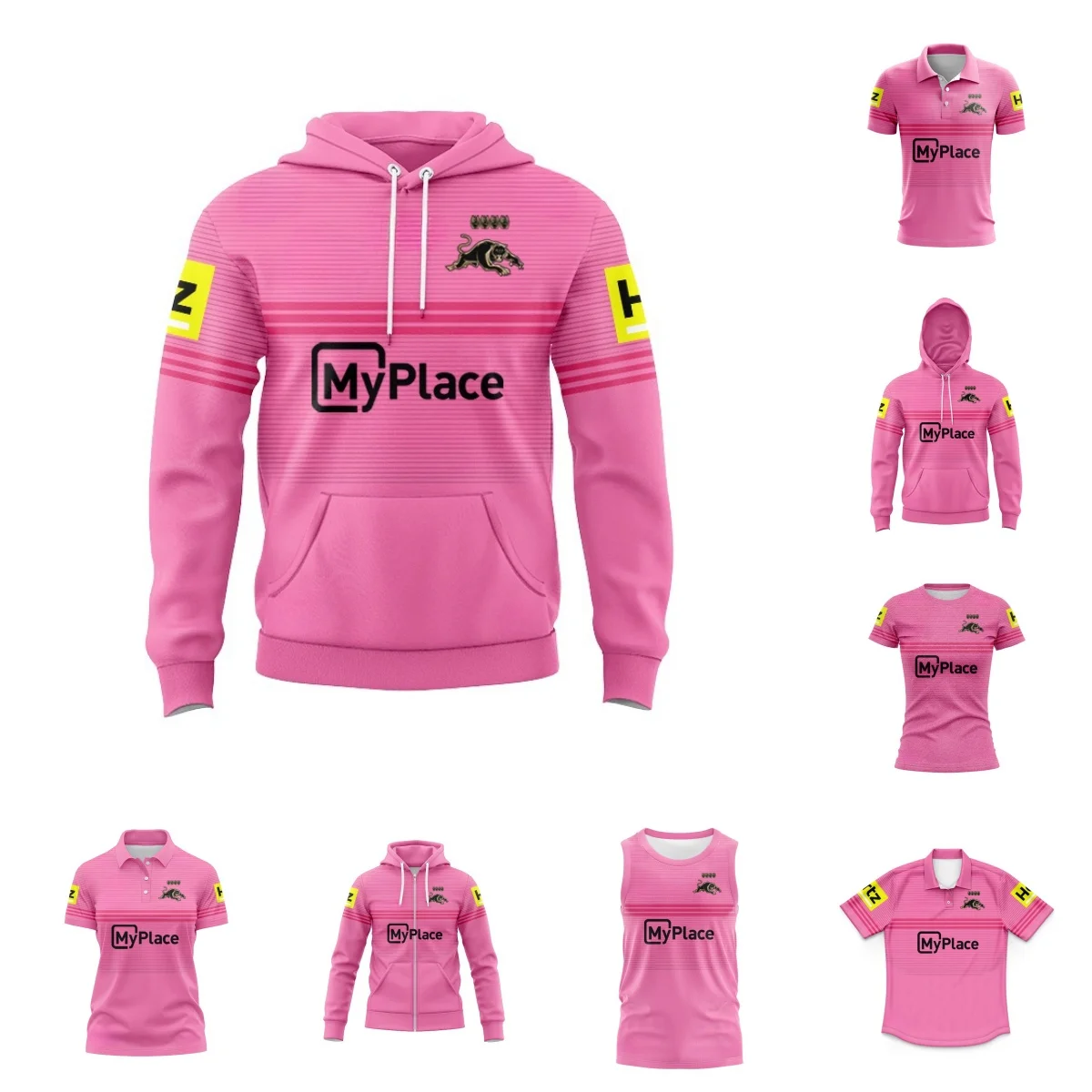 Толстовка из джерси с капюшоном Pengris Black Panthers Football Championship 2024 (на заказное имя и