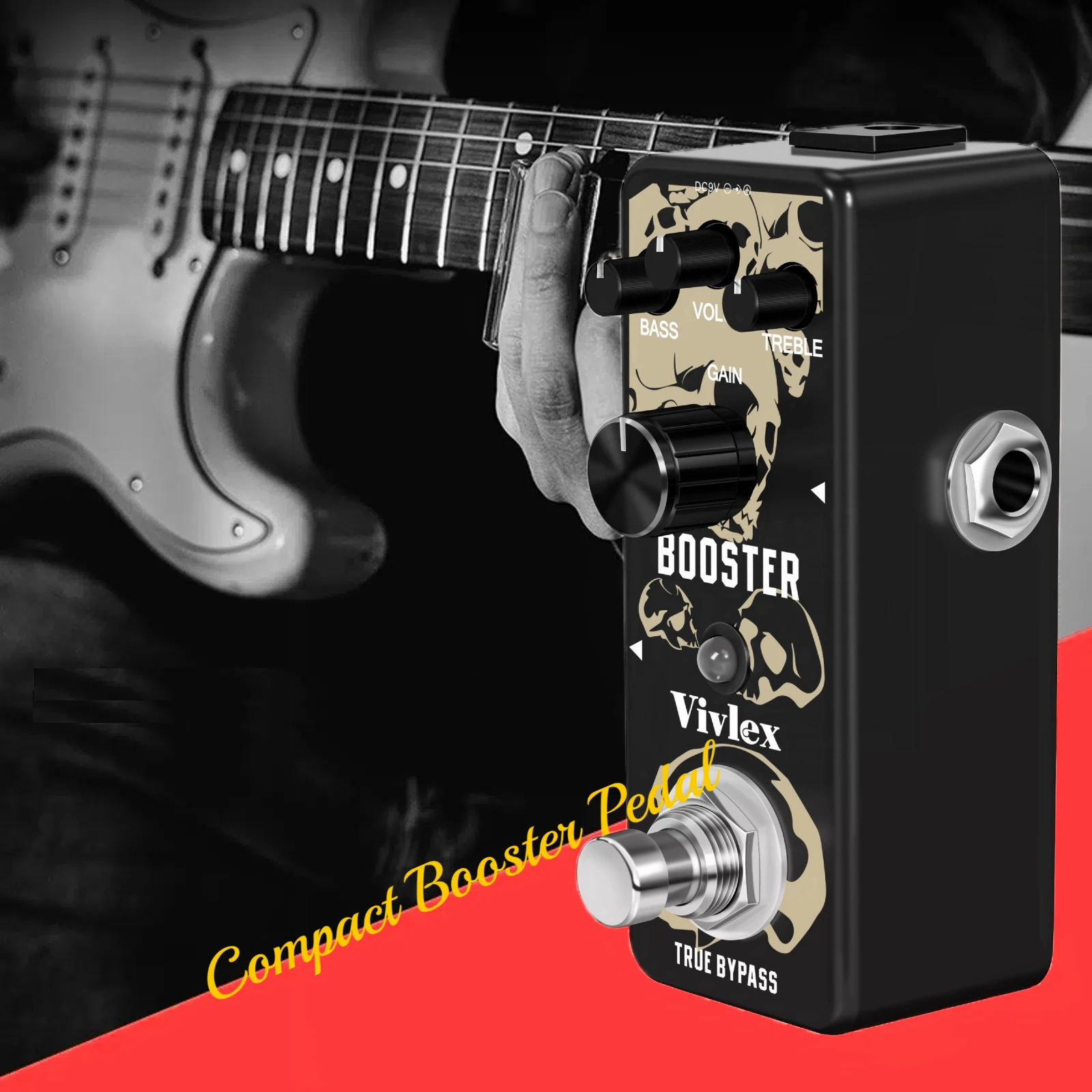 Педаль для электрогитары чистый усилитель звука аналоговый сигнала LEF318