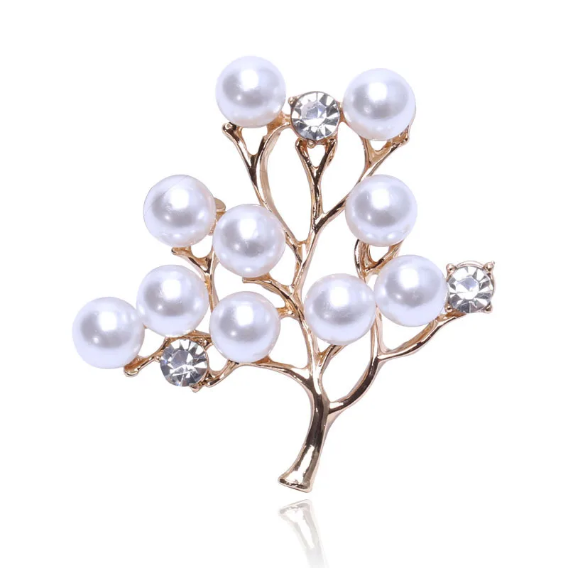 

Женская Брошь с жемчугом, в вечерние ветвей Стразы