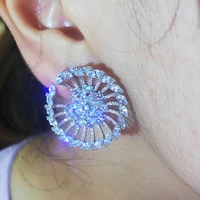 jimbora new luxury red blue clear statement water drop pendant earrings with crystal stone fashion rhinestone dasign fashion