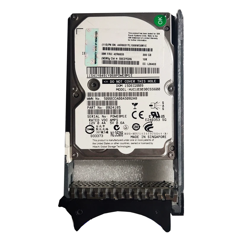 

100% Новый оригинальный 1 год гарантии 42R6833 44V6831 SAS 300 ГБ