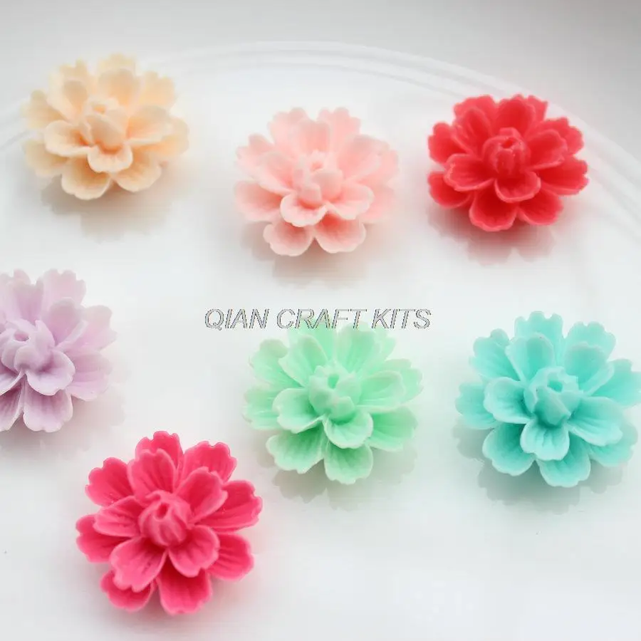 150pcs Big 26mm Mixed Colors Sakura Cabochon Resin Flatbacks Lovely Flower Kit |