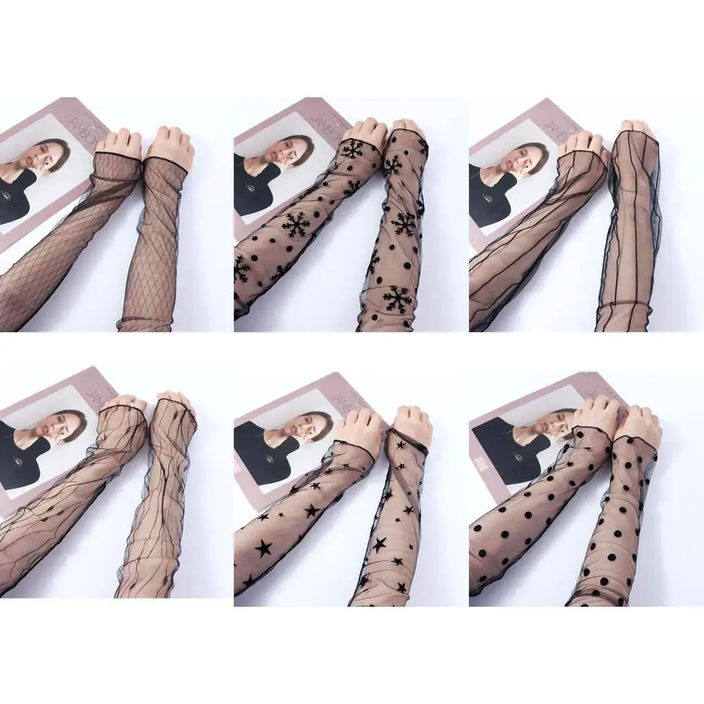 

Перчатки для вождения, солнцезащитные перчатки, перчатки с длинными рукавами, кружевные перчатки для защиты рук от солнца, сетчатые рукава из вискозы