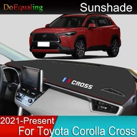 for toyota corolla cross xg10 frontlander 2022 2021 car front dashboard sunshade carpet center console anti glare pad microfiber