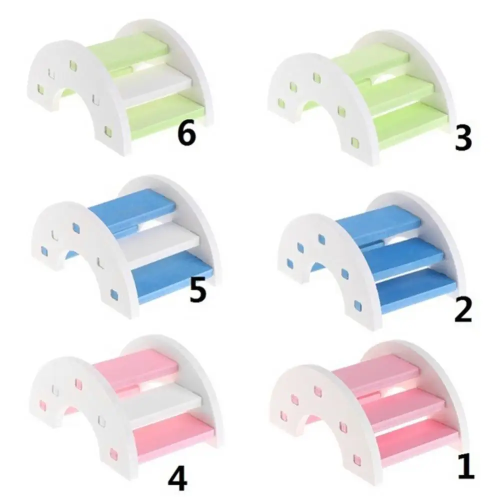 

Small Hamster Hedgehog Rainbow Arch Bridge Animal Play Ladder Climb Kit Toy