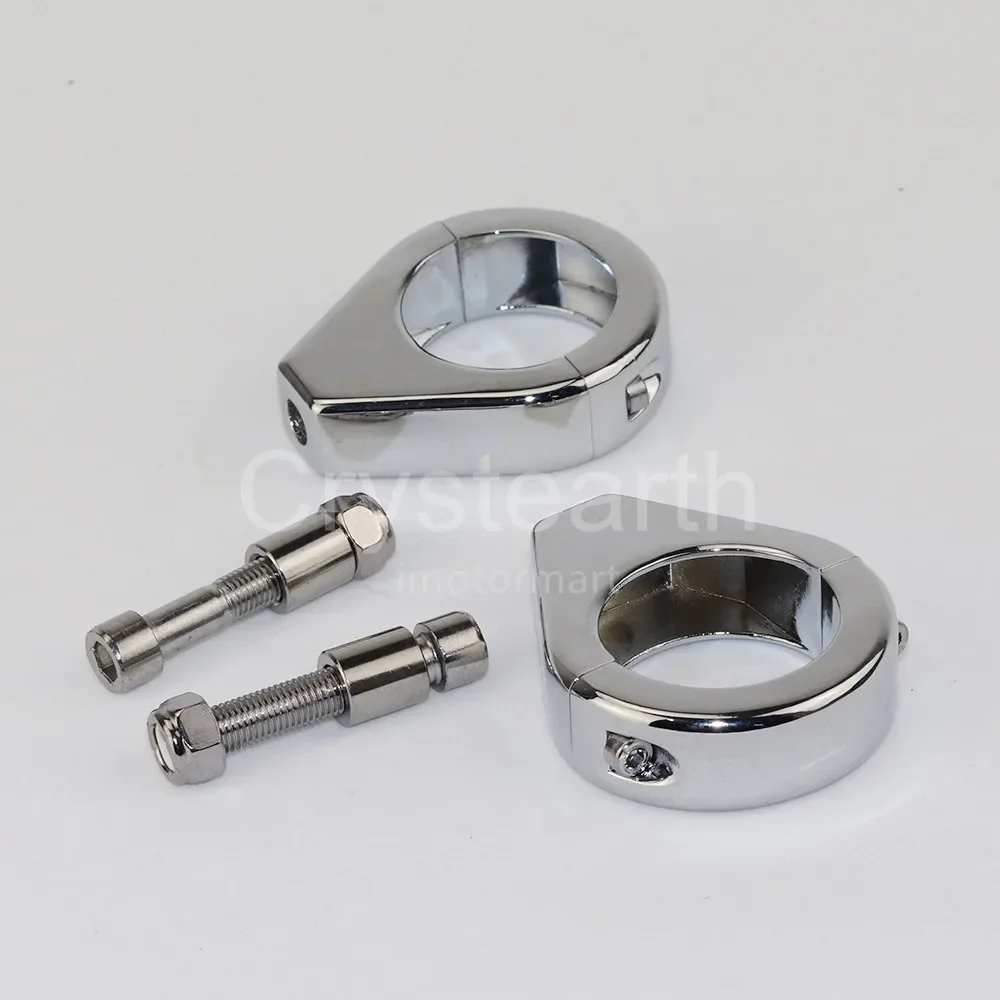 

39 мм 41 мм 49 мм мотоциклетный указатель поворота, держатель кронштейна, хромированный черный индикатор, крепление для Harley, вилочные зажимы