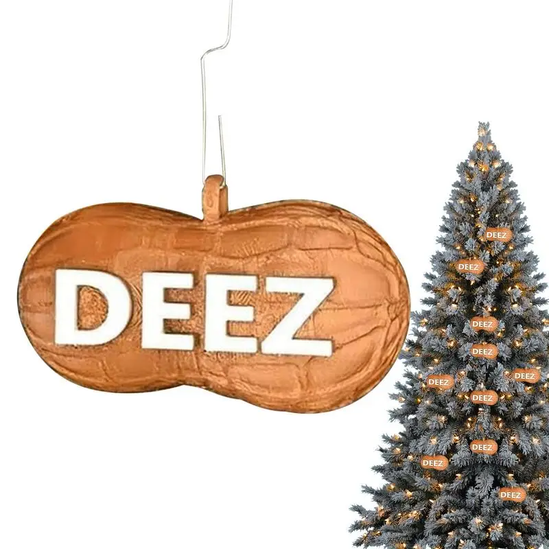 

Christmas Tree Decorations 3D Deez Peanut Nut Resin Ornaments Cute Christmas Tree Decoration Resin Pendant For Window Wreath