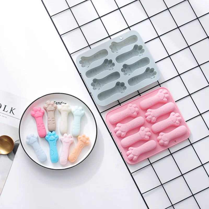 

Cat Paw Shape candy Chocolate Mold Silicone Confectionery Mold Cheese Stick Molar Stick Mold Pastry Tools Accessories
