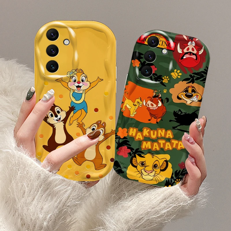 Крутой чехол с мультяшным изображением короля льва для Samsung A55 A54 A53 A52 A35 A34 A33 A32 A25 A24