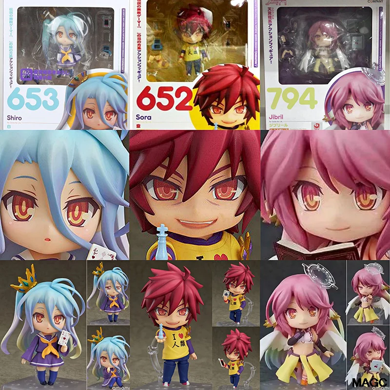 Фигурка героя Аниме Nendoroid No Game Life 652 Sora 653 Shiro 794 Jibril коллекционная фигурка для детей