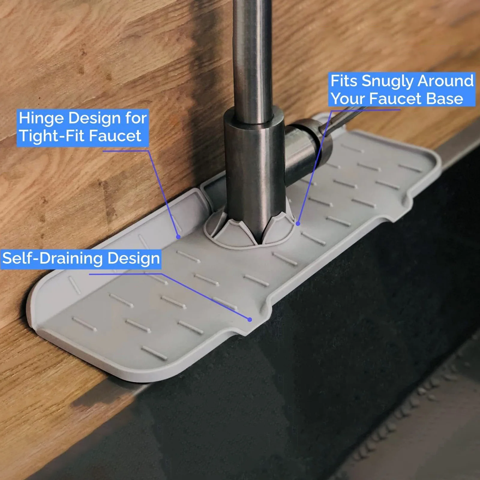 

Силиконовый коврик для раковины, впитывающий смеситель с защитой от брызг, ультраабсорбирующий, для быстрой сушки