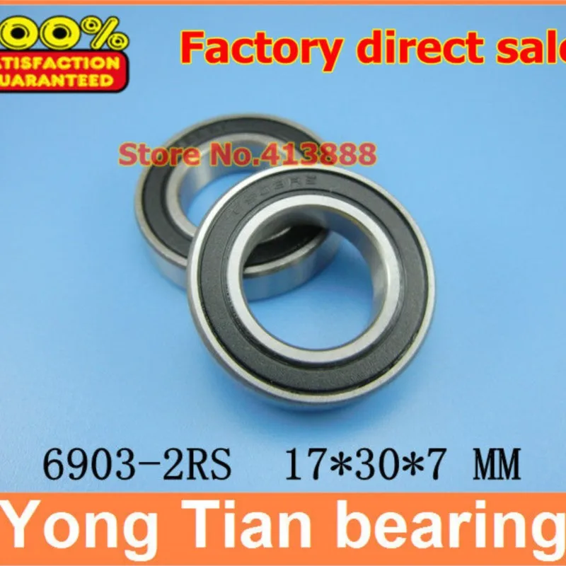 

NBZH Bearing500pcs Free Shipping The Rubber Sealing Cover Thin Wall Deep Groove Ball Bearings 6903-2RS 17*30*7 Mm