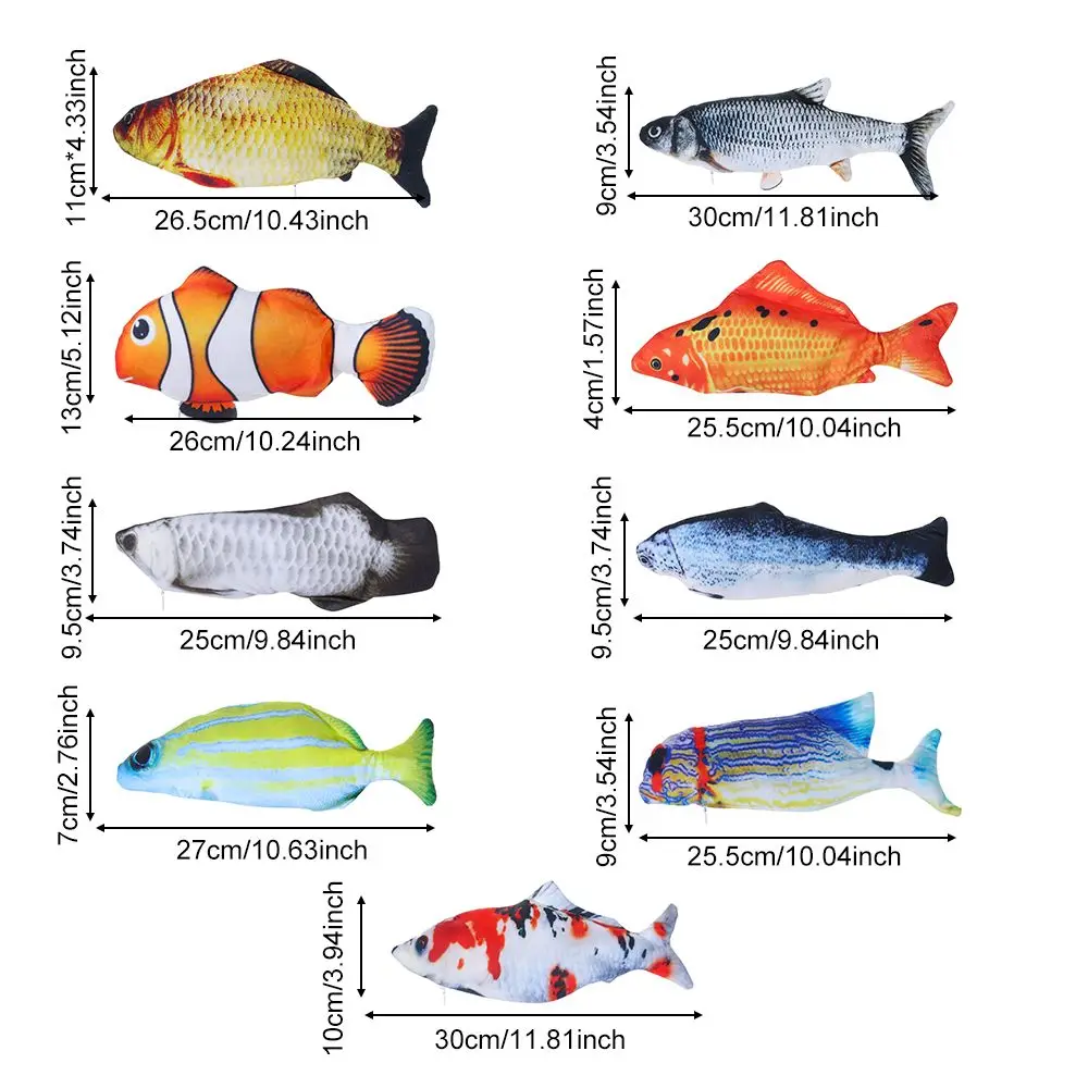 Игрушка для кошек с USB-зарядкой Интерактивная электрическая рыба-дисковод