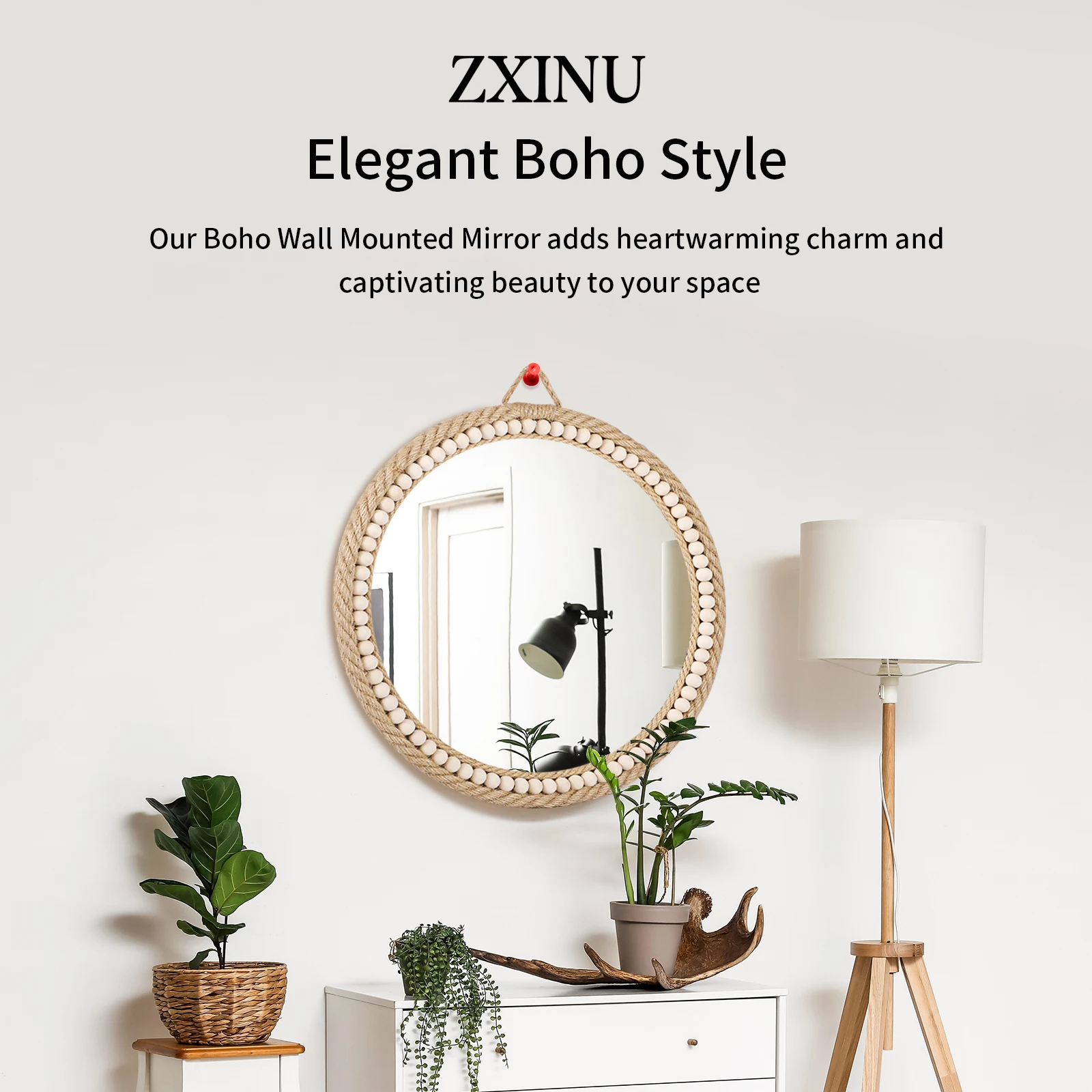 Декоративное висячее зеркало ручной работы в скандинавском стиле креативный