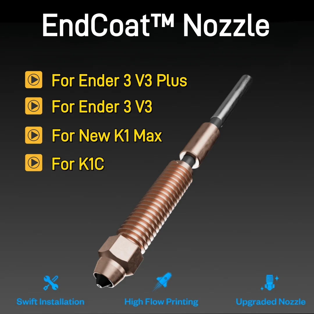 Бегринт и плод EndCoat™Сопло с быстрой заменой для Creality K1C / NEW K1MAX Ender-3 V3 обновленные