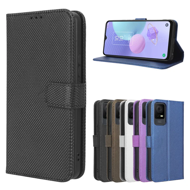 

For TCL 408 Case Wallet Magentic Leather Flip Phone Cover For Itel TCL 408 TCL 406 TCL 405 TCL 403 Etui with Card Pockets