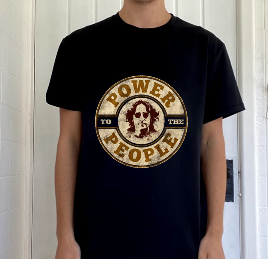

Power To The People John Lennon Classic Black T-Shirt