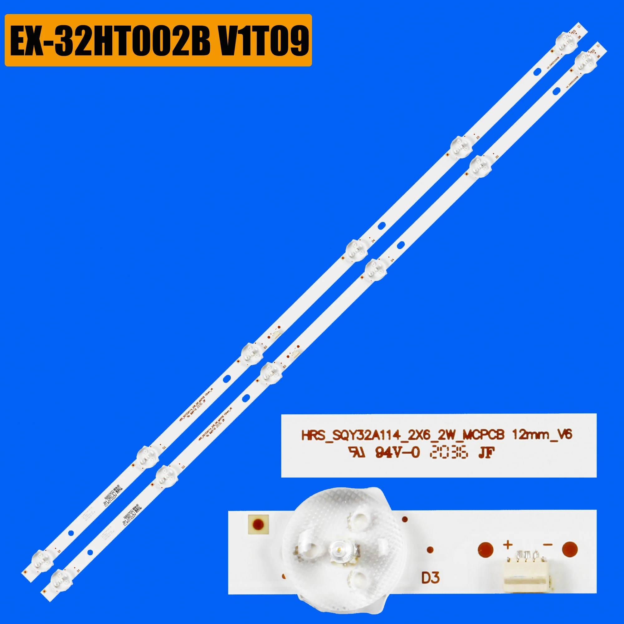 

Светодиодная лента HRS-SQY32A114-2X6-2W- MCPCB