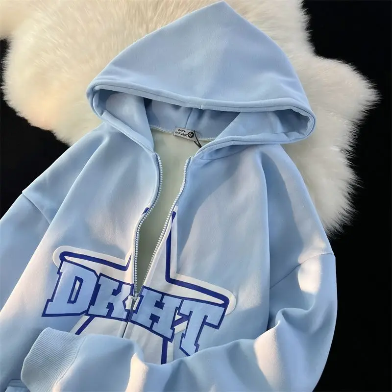 

Женский свободный кардиган оверсайз в американском стиле ретро с принтом звезд