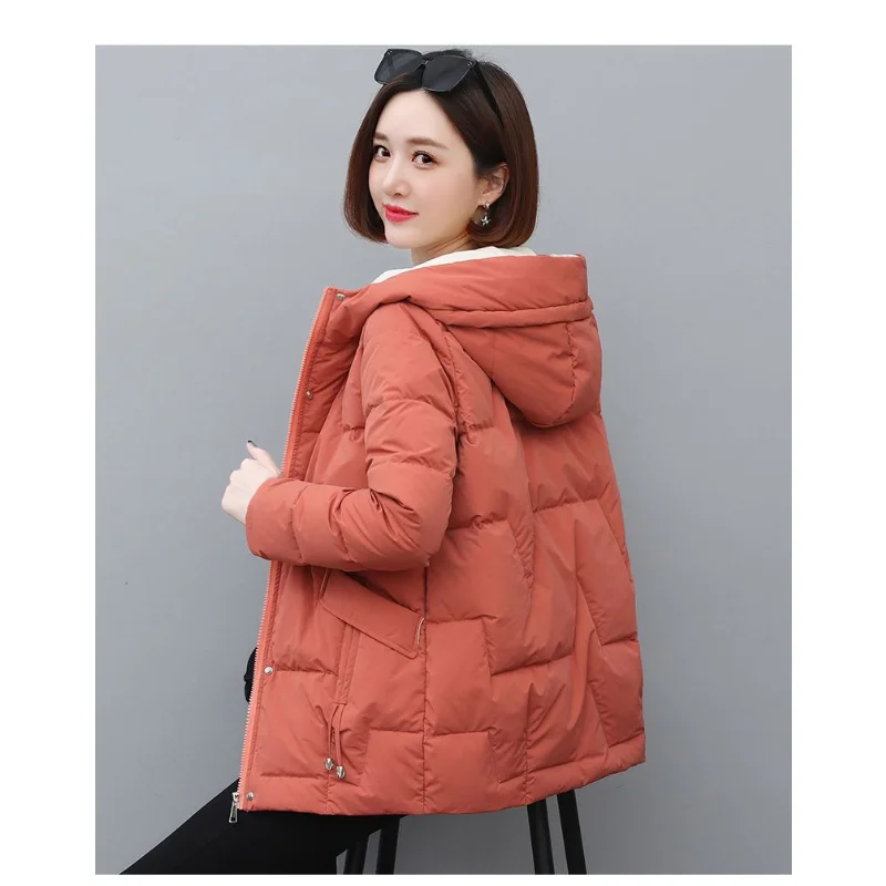Cotton-padded Women 2023 New Winter Long Down Cotton-padded Jacket Korean Version of Loose Hooded Padded Cotton-padded Jacket