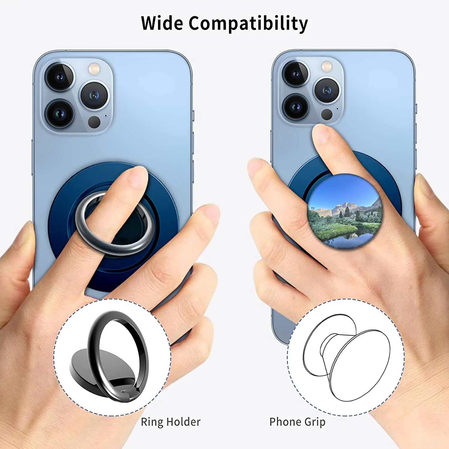 Magnetic Base for Iphone 13 12 Magsafe Socket Base Removable and Wireless Charge Compatible Works with Socket Grip Phone Holder