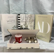 Luxury Fake Books for Decoration Openable Simulation Book Storage Box Coffee Table Books Villa Hotle Home Decor Shooting Props