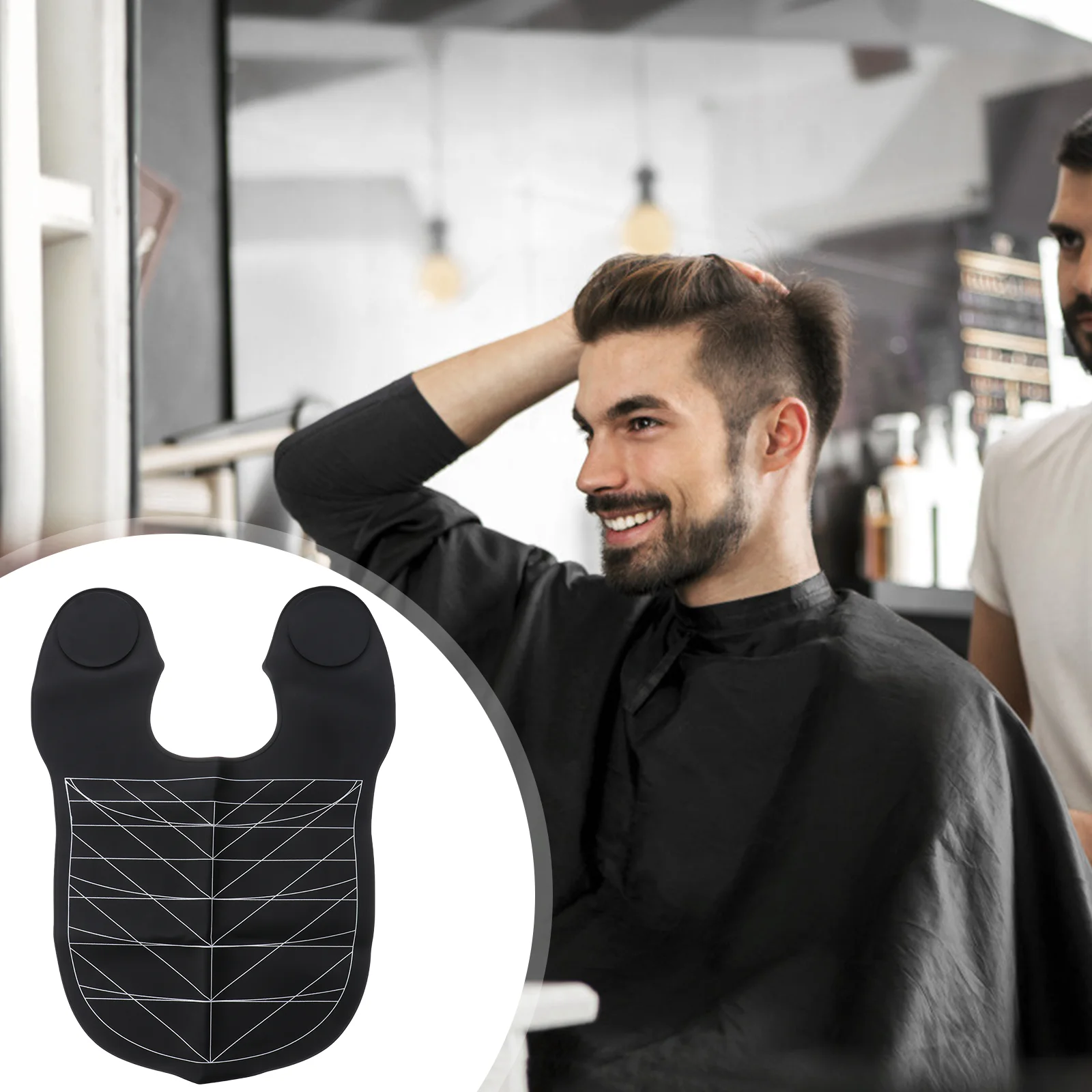 

1Pc Hairdressing Cutting Collar Hair Dye Cape Haircut Guide Collar Hair Cutting Neck Guard Salon Cloak