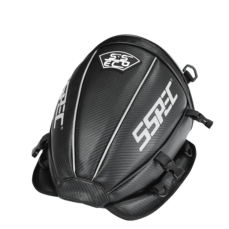 2020 Brand SSPEC Carbon Fiber Motorcycle Rear Seat Bag Saddle Oxford Cloth Motorbike Tail Bag Luggage Shoulder Bag