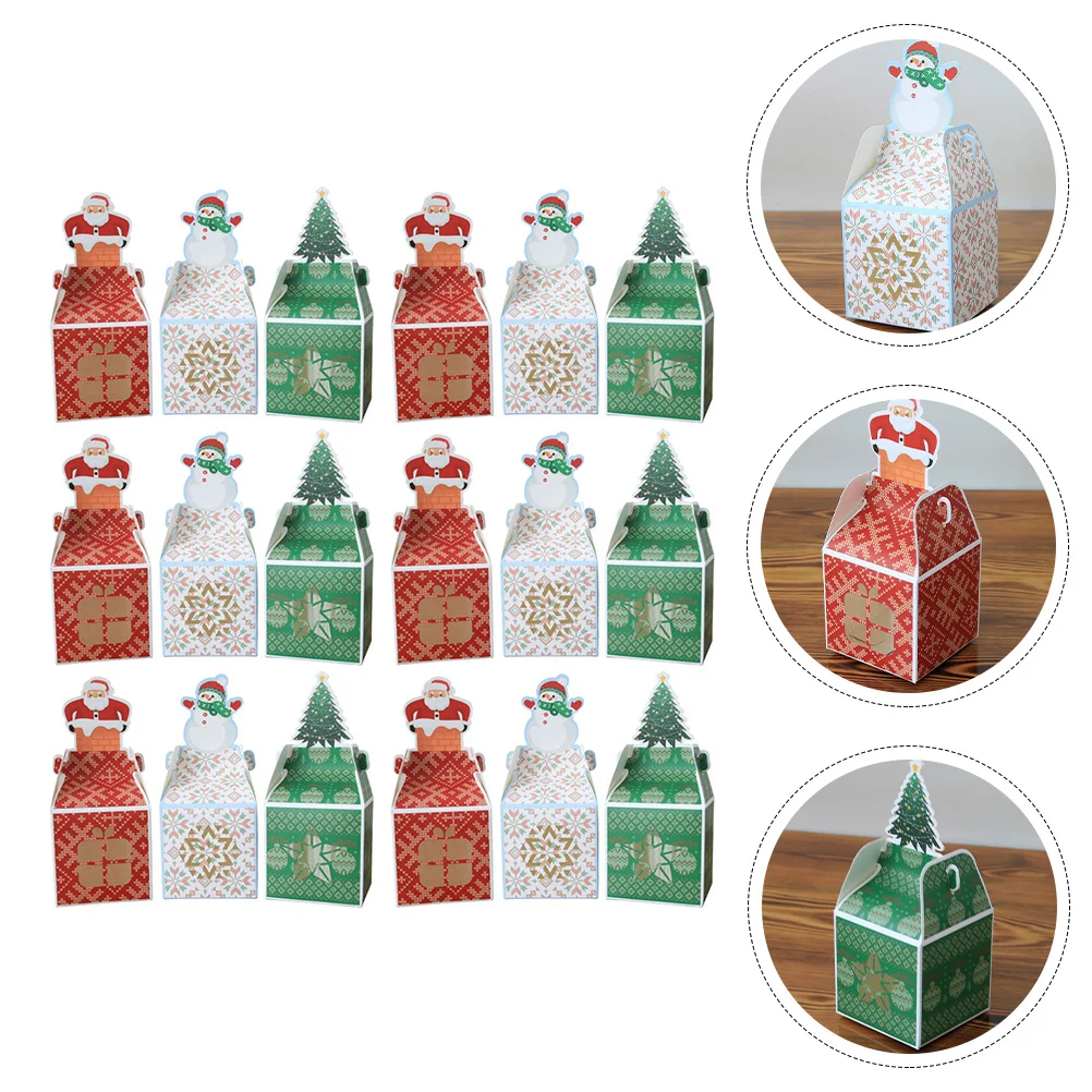 

24Pcs Bakery Paper Party Paper Boxes For Gifts Xmas Party Supplies Xmas Muffin Boxes Small Gift Box Decorative Gift Boxes