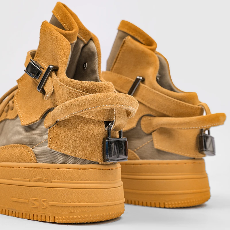 QQ-B227 Winter Casual Shoes for Men Fashion Women Heightening Boots Wearable Tenis Masculino Basketball Sneakers Size 35-44