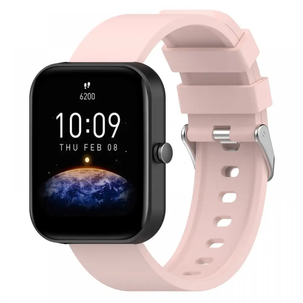 

2023 Silver Stainless Steel Buckle Watchband For Amazfit Bip3 Official Strap