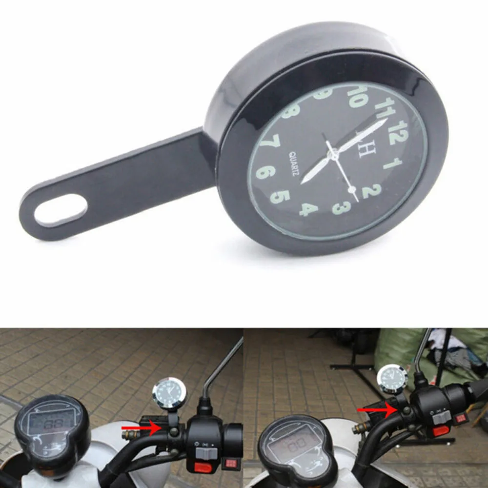 

Billet Aluminum Motorcycle Clock Shockproof Timetable Handlebar 6mm Waterproof