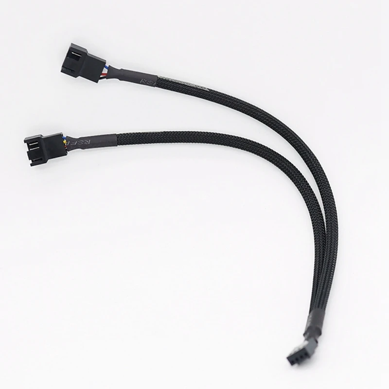 Акция! 4x1-2 Way плетеный кабель Y-разветвитель 3/4 Pin PWM Штекерный разъем вентилятор