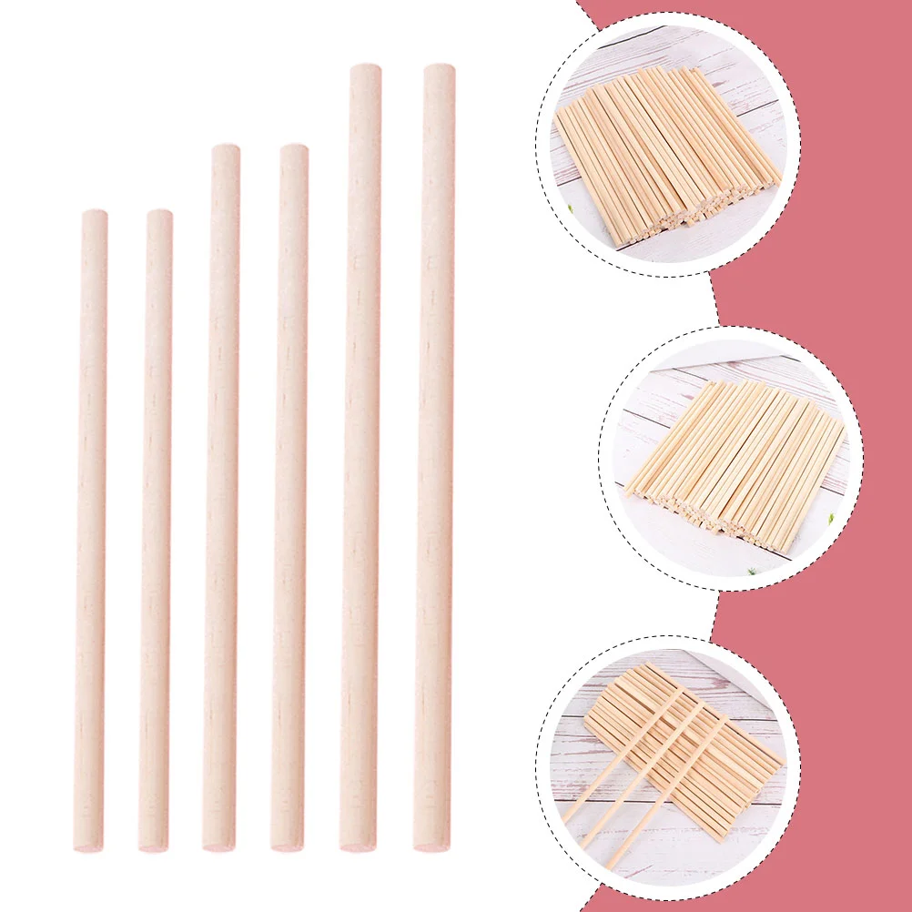 

150 шт. цилиндрические деревянные стержни ручной работы, деревянные дюбельные стержни, деревянные материалы для рукоделия